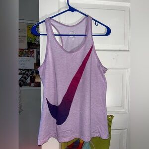 Nike Two Tone Check Racerback Swing Workout Tank